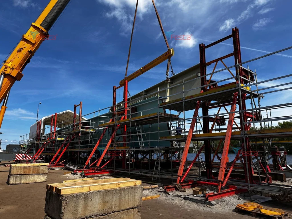 Grupa Festa Rusztowania - Rusztowanie wraz z konstrukcją wsporczą w Szczecinie przy budowie mostu