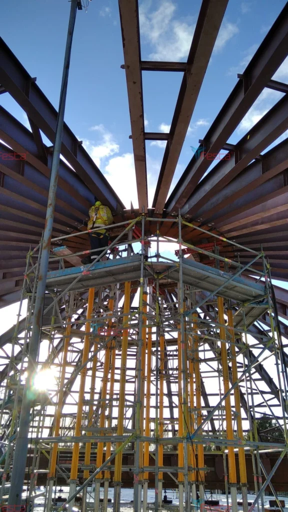 Montaz wiezy wysokonosnej wraz z podestem roboczym – Nowa Wies Wielka k. Bydgoszczy