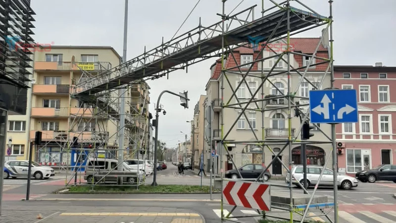 Montaz rusztowania modulowego – Bydgoszcz Droga Krajowa